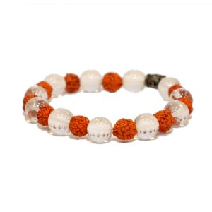 CLEAR QUARTZ WITH RUDRAKSHA
