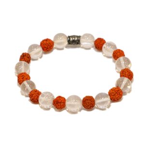 CLEAR QUARTZ WITH RUDRAKSHA