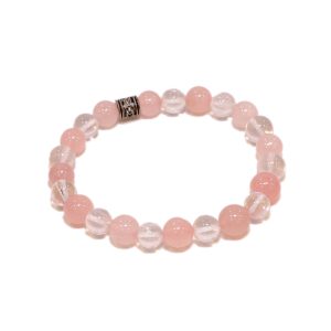ROSE QUARTZ WITH CLEAR QUARTZ